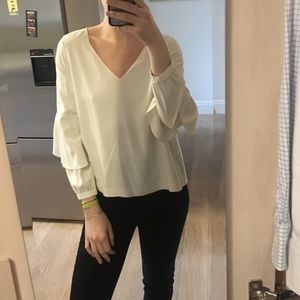 Club Monaco white silk blouse